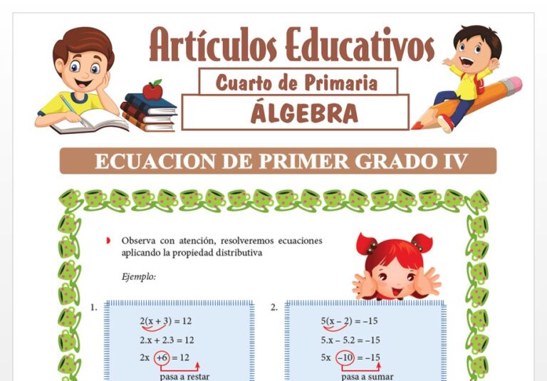 Álgebra para Cuarto de Primaria — Articulos Educativos