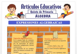 Fichas de Expresiones Algebraicas para Quinto de Primaria