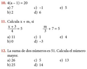 Repaso Algebra Cuarto Grado Bimestre 4 para Cuarto de Primaria