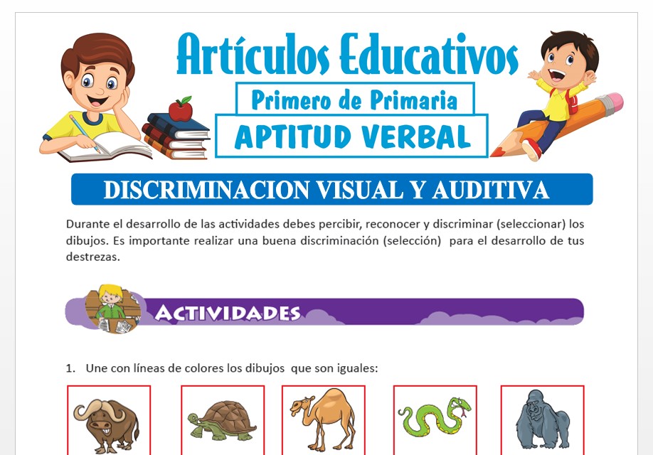 Discriminación Visual y Auditiva para Primero de Primaria