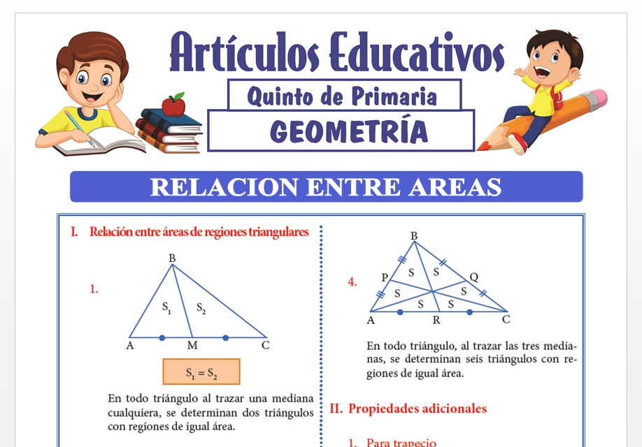 Relación entre Áreas para Quinto de Primaria