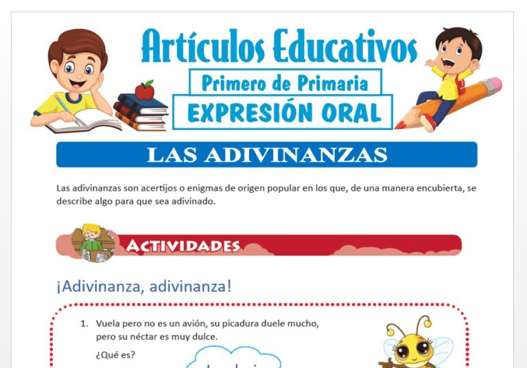 Las Adivinanzas para Primero de Primaria — Articulos Educativos