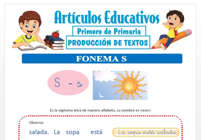 Fonema S para Primero de Primaria — Articulos Educativos