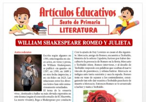 William Shakespeare Romeo y Julieta para Sexto de Primaria