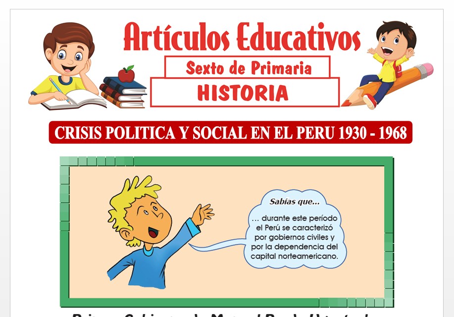 Crisis Política y Social en el Perú 1930 - 1968 para Sexto de Primaria
