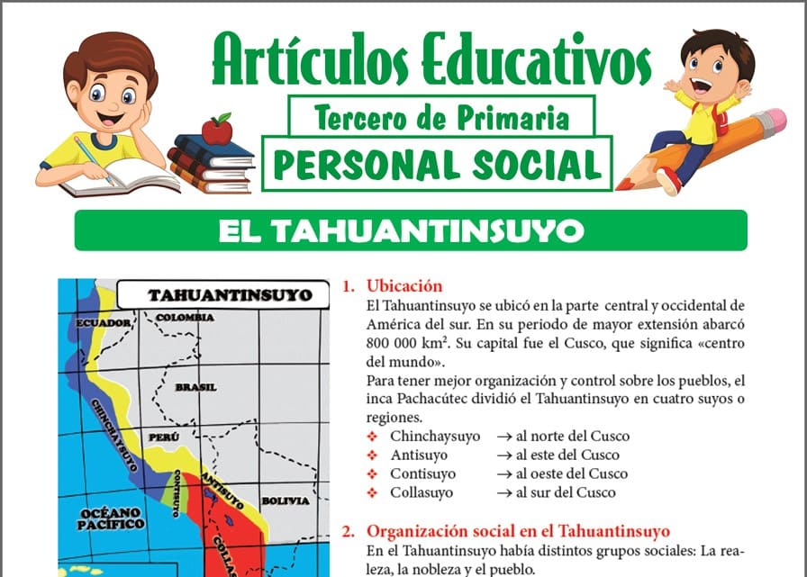 El Tahuantinsuyo para Tercero de Primaria