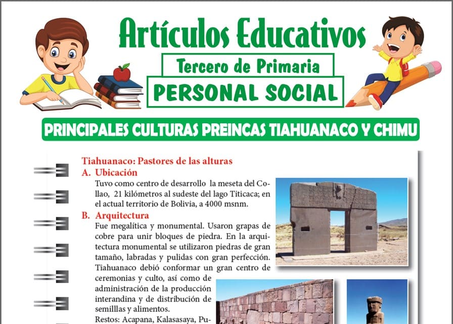 Principales Culturas Preíncas Tahuanaco y Chimú para Tercero de Primaria